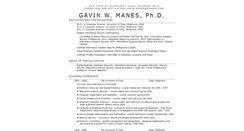 Desktop Screenshot of gavinmanes.com