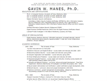 Tablet Screenshot of gavinmanes.com